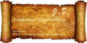 Jungbauer Domicián névjegykártya